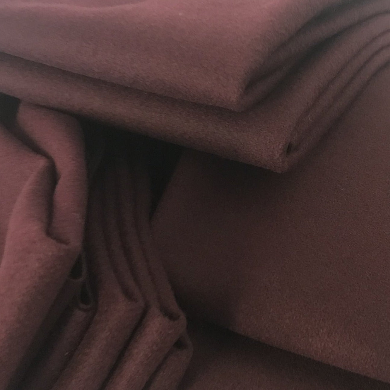 100% Wool Fabric - Cranberry