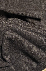 100% Wool Fabric - Dark Brown Bear