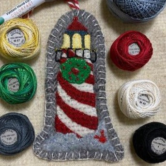 CBTS-Wool Kit/Printed Pattern-LIGHTHOUSE-Christmas By The Sea