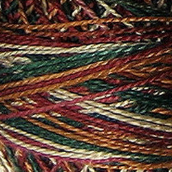 Valdani Perlé Cotton Variegated: M29-Countryside-sage, browns, beige - Hattie & Della