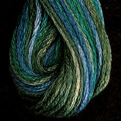 Valdani 6 Strand Embroidery Floss Variegated: M30 - Deep Waters - deep teals, blues, greens - Hattie & Della