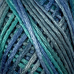 Valdani Silk Floss 6 Strand -Variegated: M30 - Deep Waters - deep teals,blues,greens