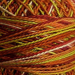 Valdani Perlé Cotton Variegated:M37 - Autumn - rust, burnt oranges, browns - Hattie & Della