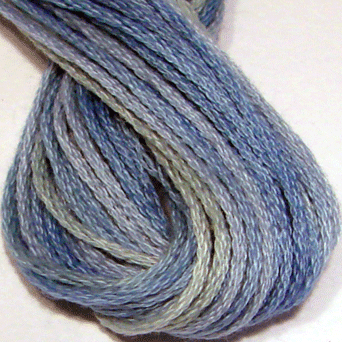 Valdani 6 Strand Embroidery Floss Variegated: M42 - Summer Sky - sky blues - Hattie & Della