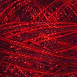 Valdani Perlé Cotton Variegated: M43 - Vibrant Reds - deep reds - Hattie & Della