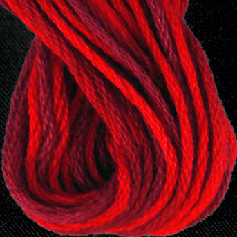 Valdani 6 Strand Embroidery Floss Variegated: M43 - Vibrant Reds - Hattie & Della
