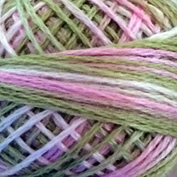 Valdani 3 Strand-Floss: M63 - Early Spring - dusty roses and limes - Hattie & Della