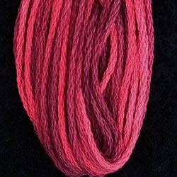 Valdani 6 Strand Embroidery Floss Variegated: M66 - Raspberry Fizz - raspberry shades - Hattie & Della