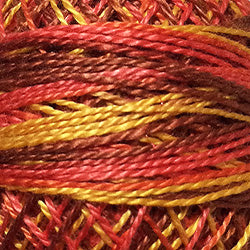 Valdani Perlé Cotton Variegated: M7 - Fall Leaves - orange yellows browns