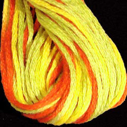 Valdani 6 Strand  Embroidery Floss Variegated: M8 - Orange, Kiwi & Papaya - Hattie & Della