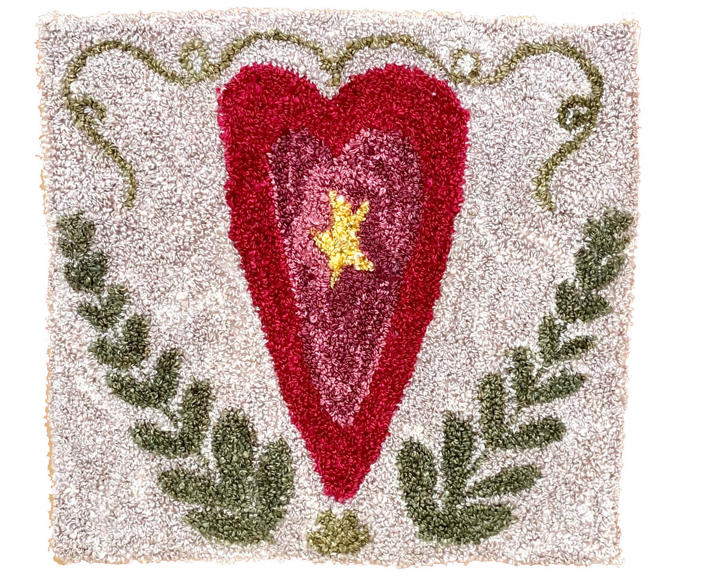 Your Heart in My Heart Punch Needle Printed Pattern
