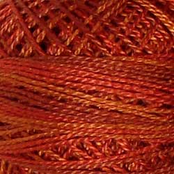 Valdani Perlé Cotton Variegated:O510 - Terracotta Twist - superb terracotta shades, rust, burnt orange - Hattie & Della