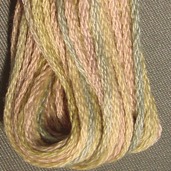 Valdani 6 Strand  Embroidery Floss Variegated: O520 - Vintage Pastel