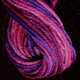 Valdani 6 Strand  Embroidery Floss Variegated: O521 - Mulberry Grape - soft roses, periwinkle, mulberry mauves