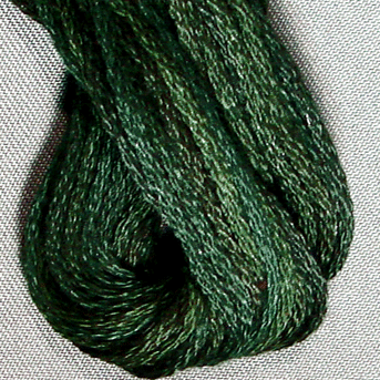 Valdani 6 Strand  Embroidery Floss Variegated: O539 - Evergreens - rich dark greens