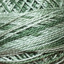 Valdani Perlé Cotton Variegated:O556 - Wintergreen Mint - pale greens - Hattie & Della