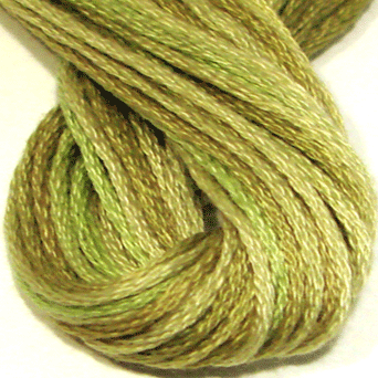 Valdani 6 Strand  Embroidery Floss Variegated: O559 - Watery Weed - watery light greens
