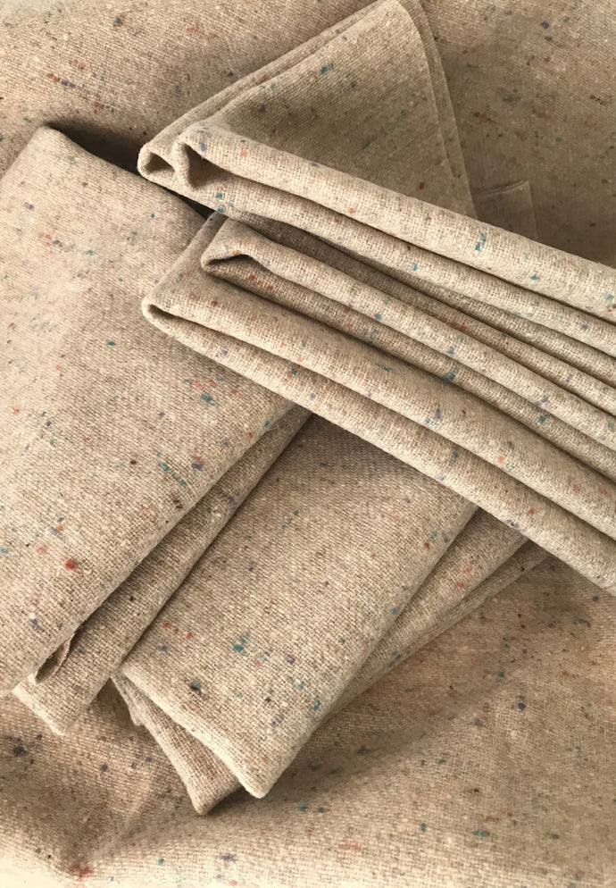 100% Wool Fabric - Oatmeal Sprinkles