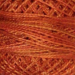 Valdani Perlé Cotton Variegated:P6 - Rusted Orange - Vintage Hues Sampler for J. Paton - Hattie & Della