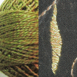 Valdani Perlé Cotton Variegated: PT2 - Green - Twisted Tweed by J. Paton - Hattie & Della