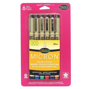 Pigma Micron 005 Pen 6 Color