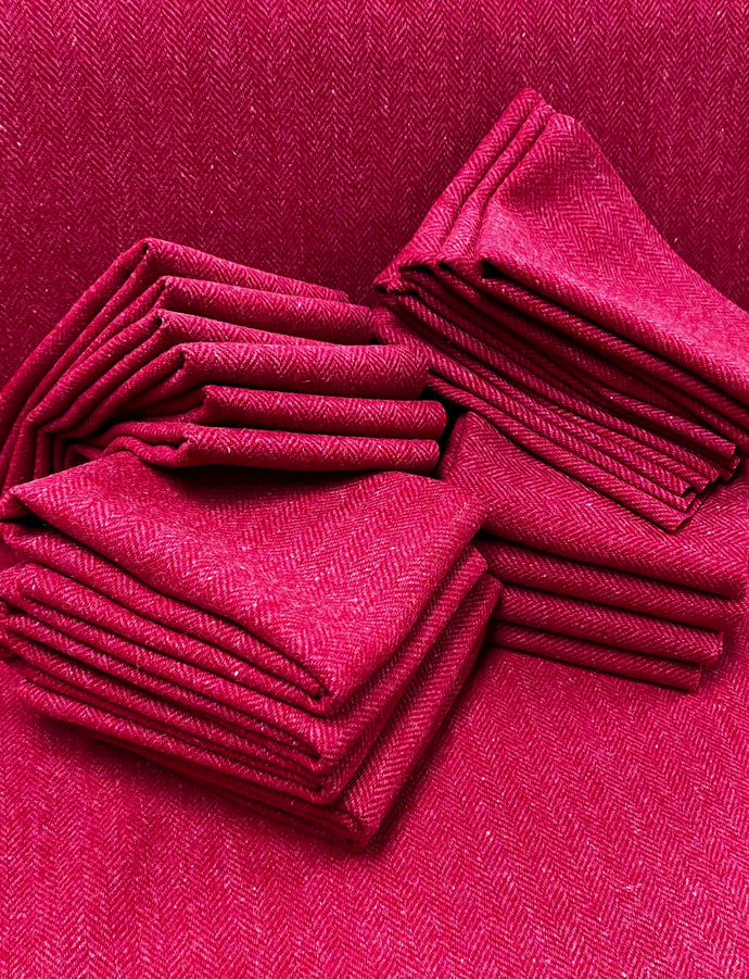 100% Wool Fabric - Raspberry Sherbet
