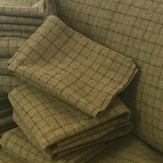 100% Wool Fabric - Sage Leaves