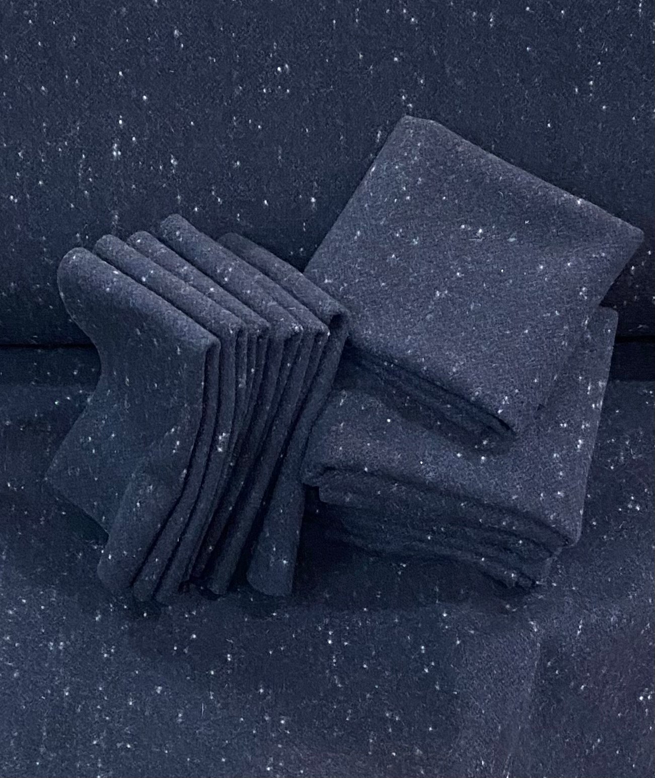100% Wool Fabric - Snowy Night