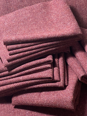 100% Wool Fabric - Soft Berry