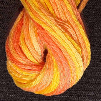 Valdani 6 Strand  Embroidery Floss Variegated: V1 - Orange Blossom