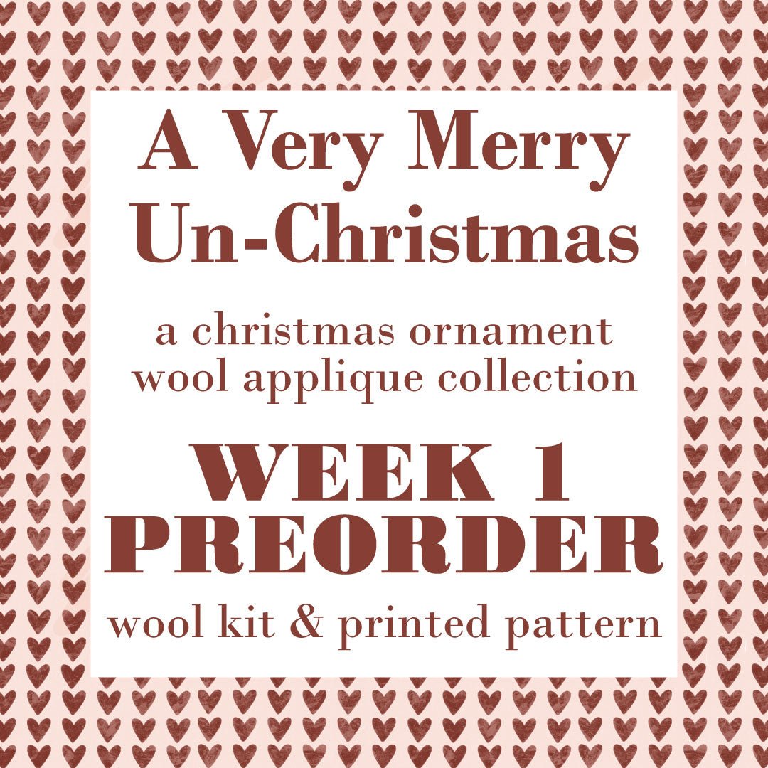 VMUC-Wool Kit/Printed Pattern TEA TIME Week 1- VERY MERRY UNCHRISTMAS