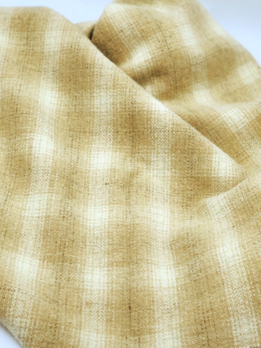 100% Wool Fabric - Vanilla Bean Plaid Last Call