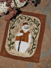 Load image into Gallery viewer, Punch Needle Pattern -  Vintage Snowman by Old Tattered Flag
