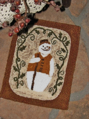 Punch Needle Pattern -  Vintage Snowman by Old Tattered Flag