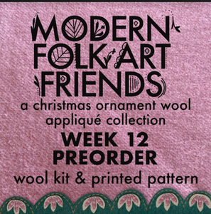 MFAF-Wool Kit/Printed Pattern-PURDY THE PONY week 12-MODERN FOLK ART FRIENDS