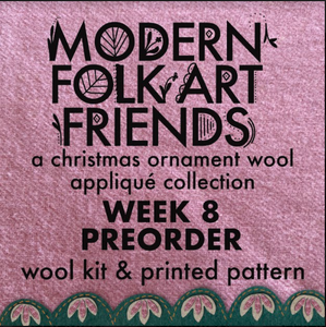 MFAF-Wool Kit/Printed Pattern-ELLIE THE ELEPHANTS week 8-MODERN FOLK ART FRIENDS