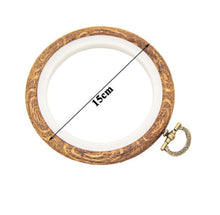 Load image into Gallery viewer, Faux Wood Grain Decorative Stretch Hoop - 15 cm/6 in Circle