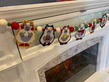 Load image into Gallery viewer, Printed Pattern w/Wool Balls - Wool Garland Ornament Pattern: Yeti&#39;s in a Row