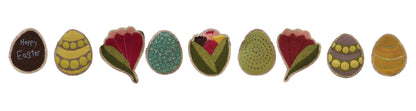 DIGITAL DOWNLOAD: Easter Garland Wool Applique Pattern