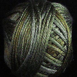 Valdani Silk Floss 6 Strand - Variegated: H211 - Green Black