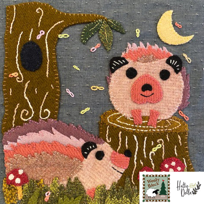 Hedge on a Wedge PRINTED PATTERN ONLY For Wooly Block Adventure Block by Hattie And Della
