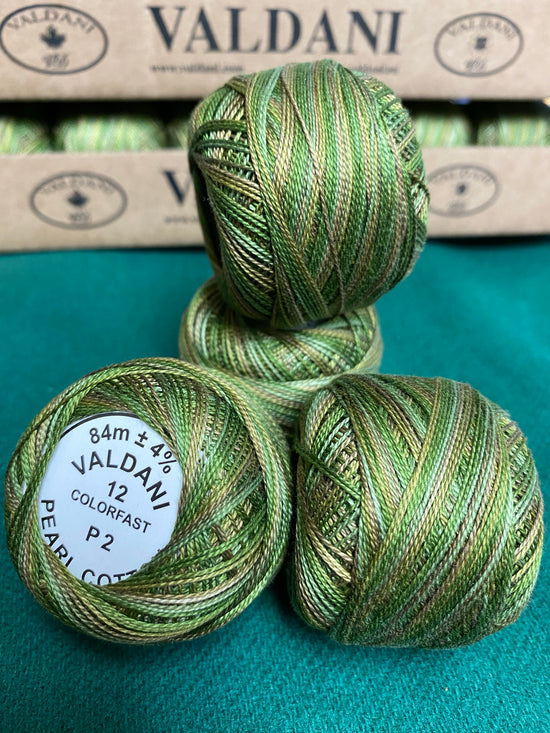 BIG CORE Valdani Perlé Cotton Variegated Size 12 P2 Hattie & Della