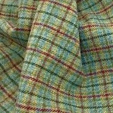 100% Wool Fabric - Parrot Plaid