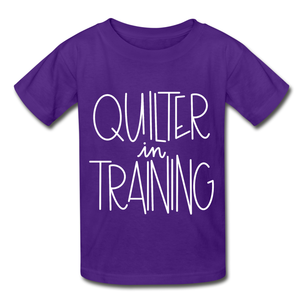 Quilter in Training - Gildan Ultra Cotton Youth T-Shirt - purple