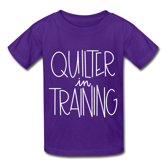 Quilter in Training - Gildan Ultra Cotton Youth T-Shirt - purple