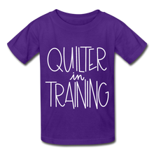 Load image into Gallery viewer, Quilter in Training - Gildan Ultra Cotton Youth T-Shirt - purple