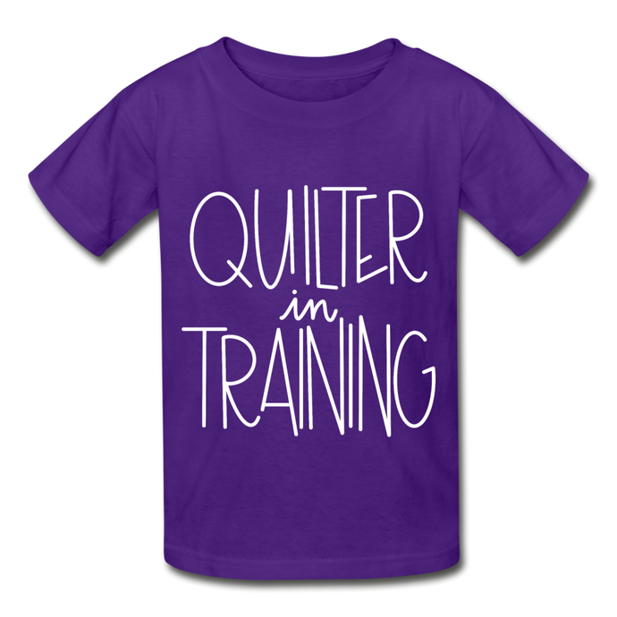 Quilter in Training - Gildan Ultra Cotton Youth T-Shirt - purple