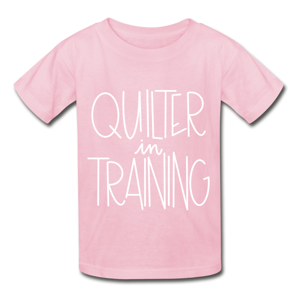 Quilter in Training - Gildan Ultra Cotton Youth T-Shirt - light pink