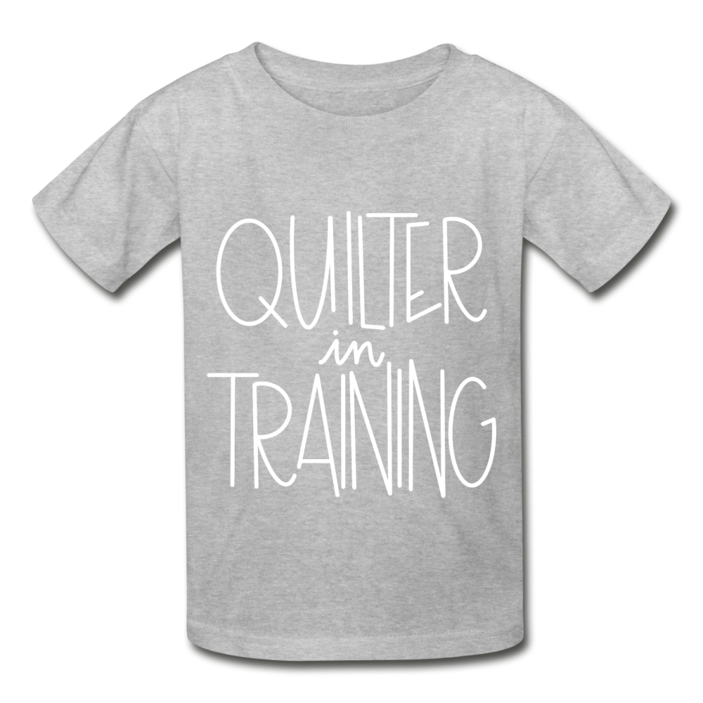 Quilter in Training - Gildan Ultra Cotton Youth T-Shirt - heather gray