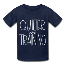 Load image into Gallery viewer, Quilter in Training - Gildan Ultra Cotton Youth T-Shirt - navy